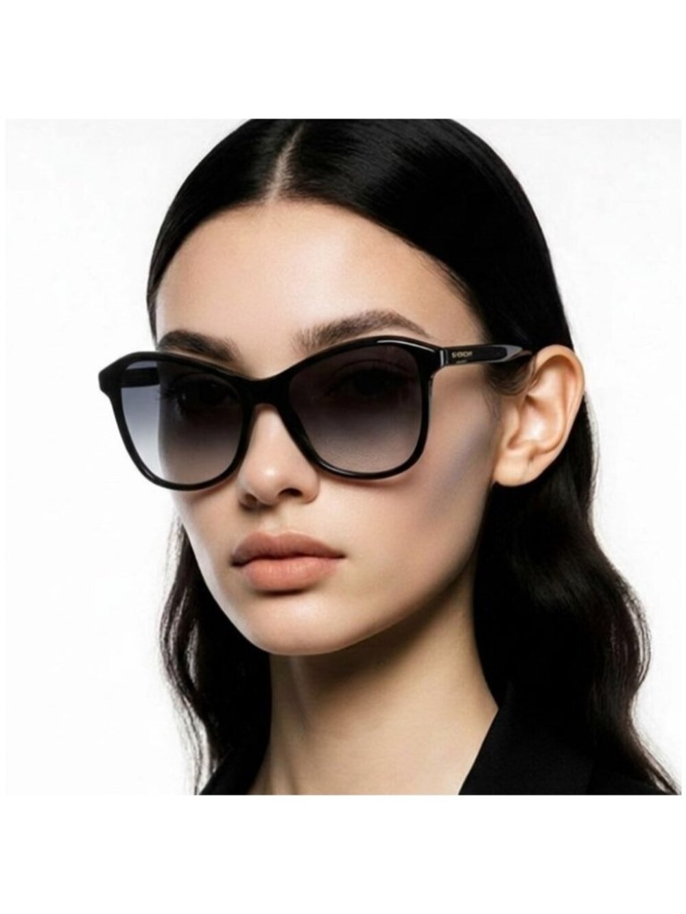 Givenchy GV719 Black Grey Gold Acetate Frame Sunglasses New